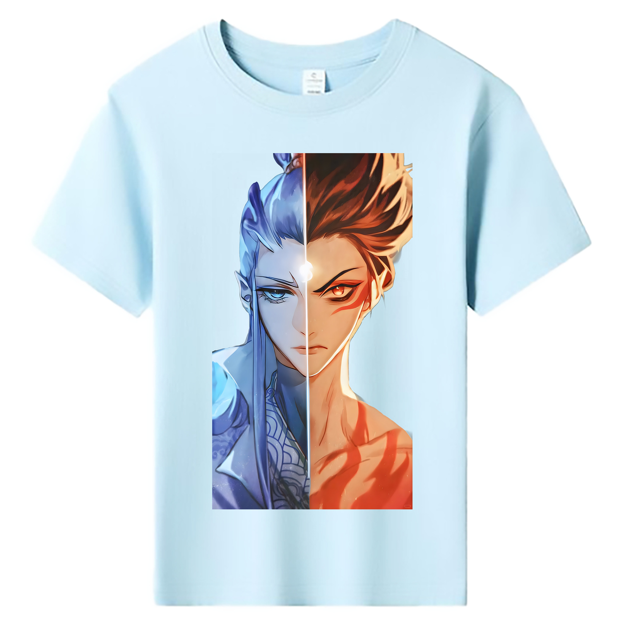 （画像用） Ne Zha 2 ナタ 魔童の大暴れ 綿100％キッズTシャツ（フロントプリント）